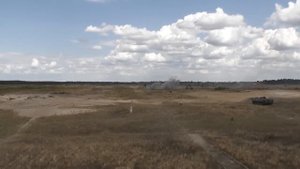 Испытание габионов, пушка 73-мм 2А28 «Гром»