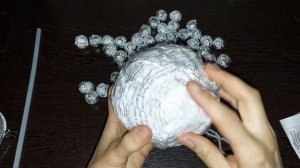Шар ёлочная игрушка своими руками из фольги