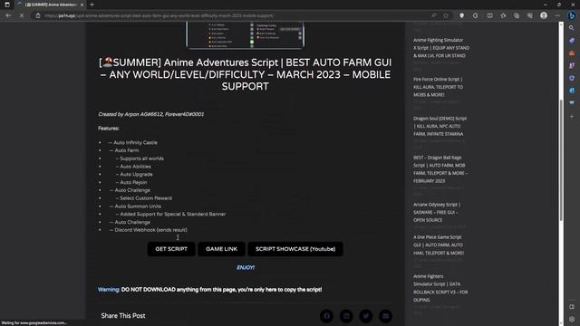 [?️SUMMER] ANIME ADVENTURES HACK ? INF GEMS/BEST AUTOFARM GUI ? Roblox Anime Adventures Script смотреть онлайн
