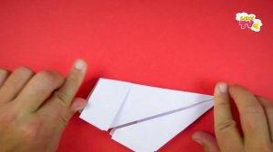 Как сделать САМОЛЕТИК ИЗ БУМАГИ, который далеко летит. Оригами самолет истребитель из бумаги