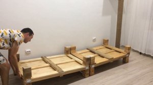Кровать из поддонов.