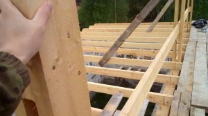 Балки чердачного перекрытия и коньковый прогон своими руками