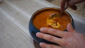 Готовлю в русской печи. Молочная каша с тыквой.