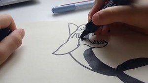 рисуем мегалодона