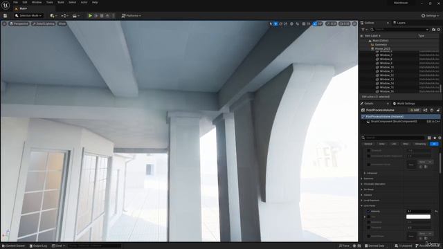 004 Post Process Volum. Interior Sun Light. Fog