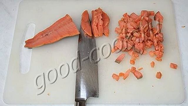 Спагетти с копчёным лососем, рецепт приготовления смотреть онлайн