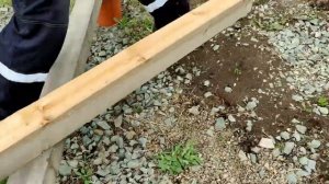 Основание из бруса на столбчатом фундаменте