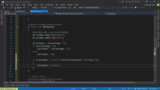 Webform: #29 Implement Paging Feature in ASP.NET Webform & Entity Framework