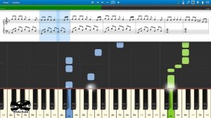 Грибы - Тает Лёд (на пианино Synthesia cover) Ноты и MIDI