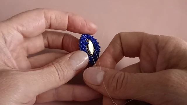 Necklace. Колье из бисера и страз. Квадратный жгут