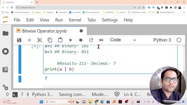 Python for Beginners || BITWISE Operators || "I" - OR Bitwise Operator