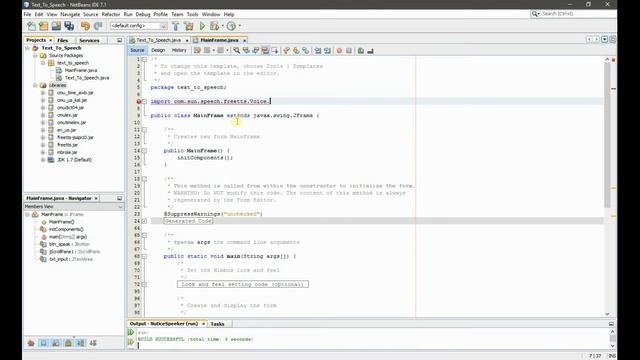 text to speech using java in netbeans - easy way смотреть онлайн