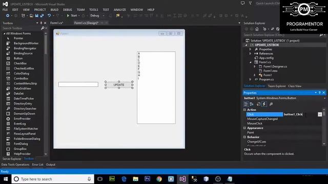 10 | How To Update ListBox Selected Item In Winforms C# | Windows Forms App C# | Csharp (Hindi/Urdu