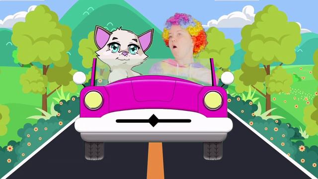 Врум Врум я в Машинке еду Песенка про животных для детей смотреть онлайн