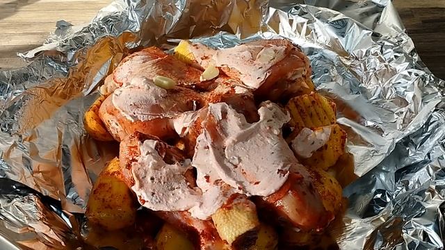 Куриные ножки с картофелем в духовке! / Простой рецепт. #куриныеножки #духовке
