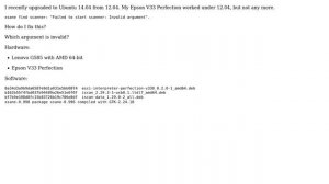 Ubuntu: Epson V33 Perfection not working with 14.04 (2 Solutions!!)