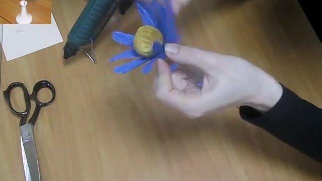 ромашка из гофрированной бумаги МК смотреть онлайн