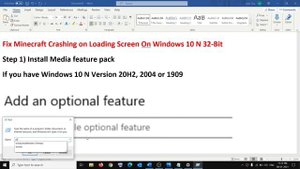 Fix Minecraft Crashing On Loading Screen On Windows 10 N 32-Bit