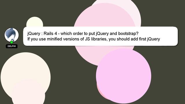 jQuery : Rails 4 - which order to put jQuery and bootstrap? смотреть онлайн