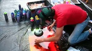 Скоростное рисование аэрозольными красками на Арбате \ Speed drawing aerosol paints on the street