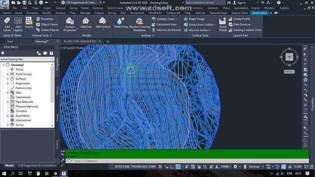 Unindo surface terreno natural e platô no AutoCAD Civil 3D 2020 смотреть онлайн