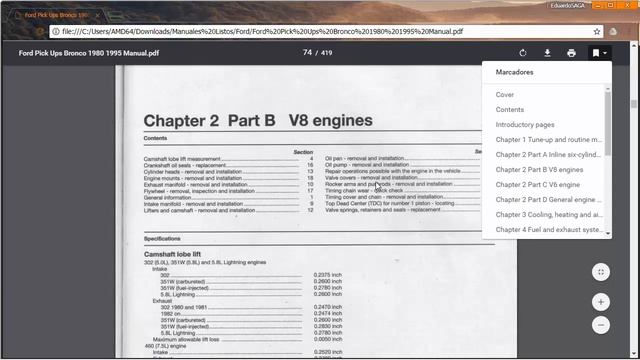 Manual de Mecánica Ford Pickup & Bronco 1980-1996 смотреть онлайн