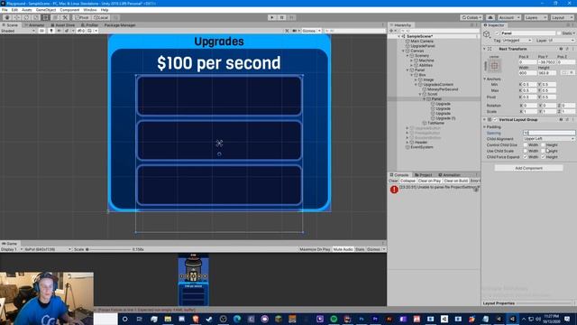 Unity 2023 Tutorial: Create a Scrollable/Draggable Upgrade List UI with Scroll Rect | UI Design