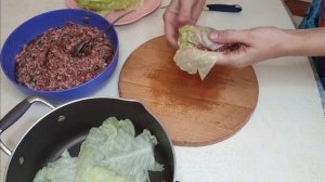Домашние голубцы. Красивый способ закручивания голубцов.