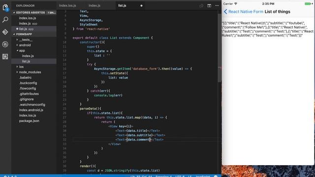 React Native - Parte 14: Recorriendo Arrays con Map – смотреть онлайн ...