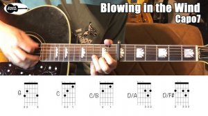 Blowing in the Wind Bob Dylan Guitar Lesson Chords