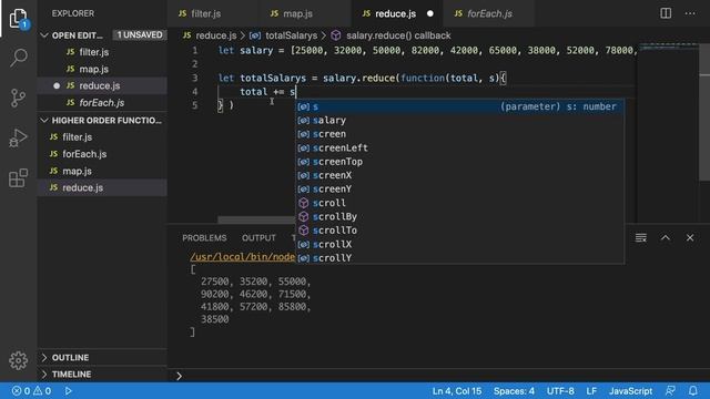 JavaScript higher order functions | .reduce() method in JavaScript