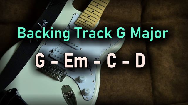 Pop Rock BACKING TRACK G Major | G Em C D | 80 BPM | Guitar Backing Track смотреть онлайн