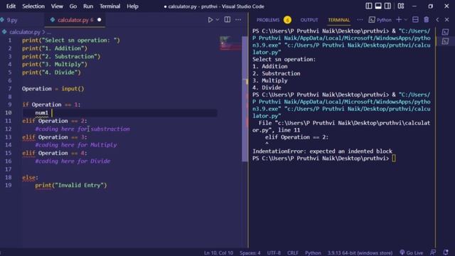 Python Project for beginners | how to build a calculator using python | #viral #trending