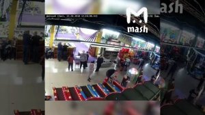 Неужели поджог? Начало пожара в ТЦ  Зимняя Вишня   Камеры 1080p