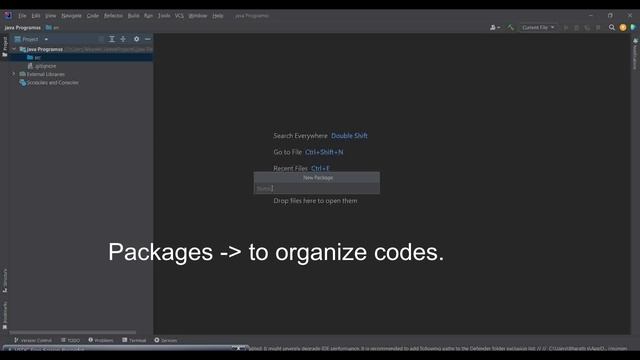 First Program in IntelliJ | How to Create Project, Packages & Class very easily #BharathEduTech