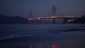 8k Morning Ocean Sounds at Baker Beach, San Francisco, California for Sleep and Study   ASMR