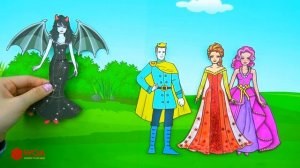 Бумажные Куклы Одеваются - Костюм Матери Ангела И Вампира - Barbie Story & Crafts