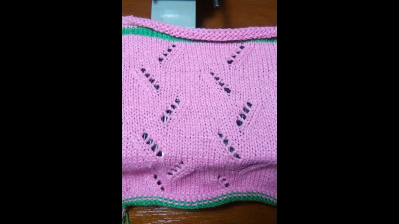 Простой узор на вязальной машине. смотреть онлайн