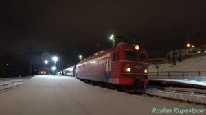 Новый год на станции Мурманск, прогулка по перрону, отправление поезда Мурманск-Москва
