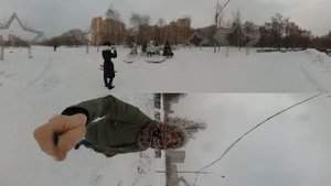Видео 360 градусов. Олени в Свиблово. Капустинский пруд. Камера Xiaomi Mi Sphere Camera Kit.