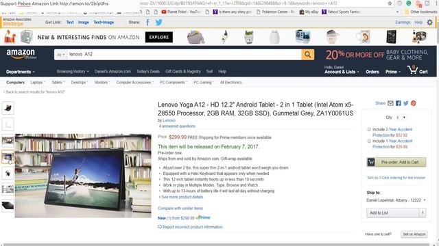 Lenovo Yoga A12 Gaming Android Tablet Computer Pre Order Live смотреть онлайн