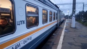 Электропоезд ЭД4М-0479 ЦППК "Физтех-Электричка" платформа Орудьево 15.10.2019