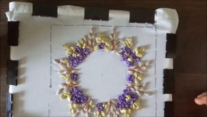 Как вышить весенний венок для пасхальной салфетки . Вышивка лентами.