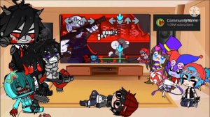 Fandoms React to Madness Combat Fnf Mods Part 2/3 (Gacha Club)