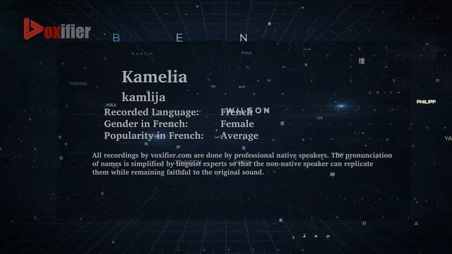 How to Pronunce Kamelia in French - Voxifier.com смотреть онлайн