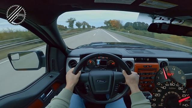 Ford F150 Raptor SVT 6.2 V8 416 PS Top Speed Drive On German Autobahn No Speed Limit POV #FORDF150 смотреть онлайн