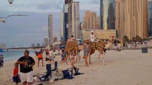 Dubai walk: Bluewaters Island to Dubai Marina Jumeirah Public Beach & Jumeirah Beach Residence