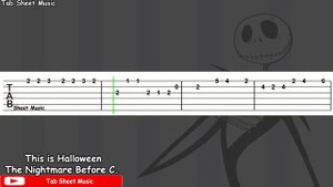 This is Halloween - The Nightmare Before Christmas Guitar Tutorial