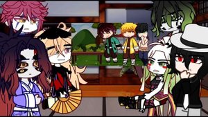 UpperMoons + Muzan react to How hard is Tanjiros head? ||Demon Slayer|Gacha club