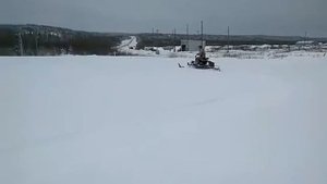 Мотобуксировщик Ahtar с лыжным модулем Барс (ХМАО, 13 января 2017 г.)